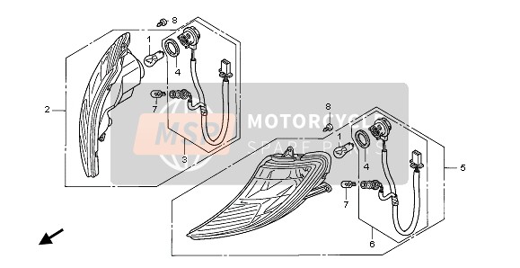 Honda SH150 2008 Indicador para un 2008 Honda SH150